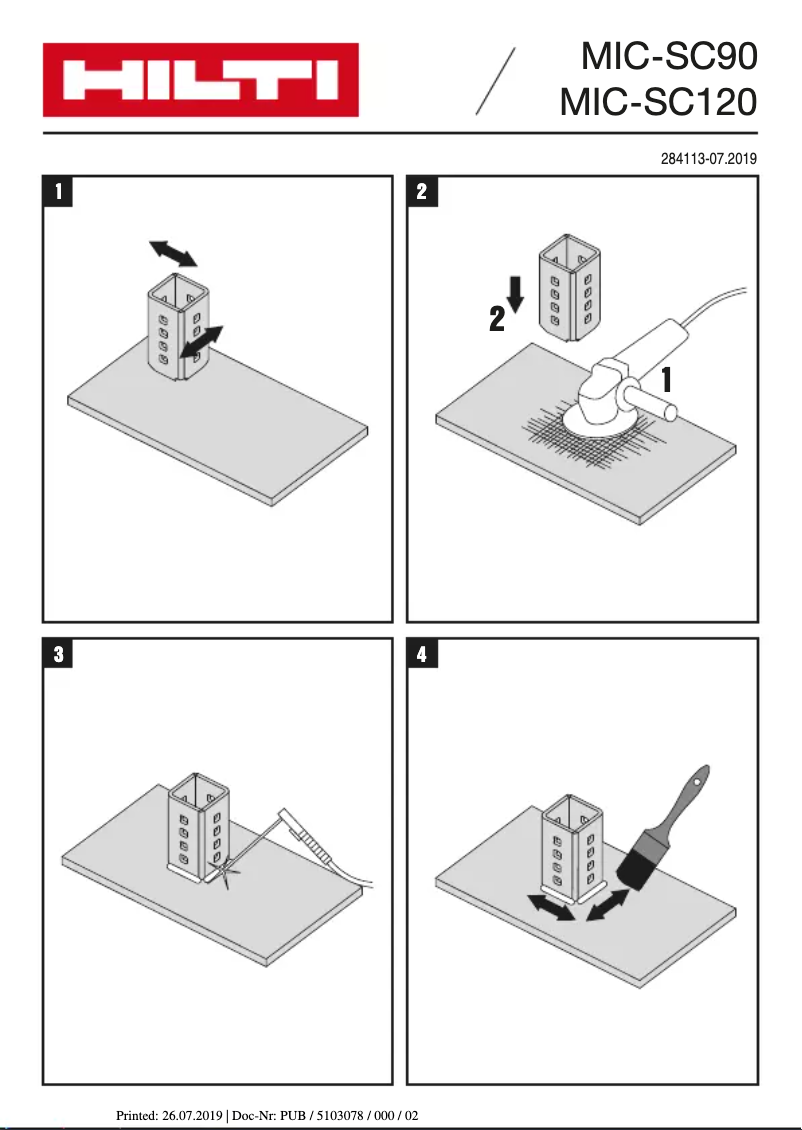 Page n°1 - Manuel utilisateur Hilti MIC-SC