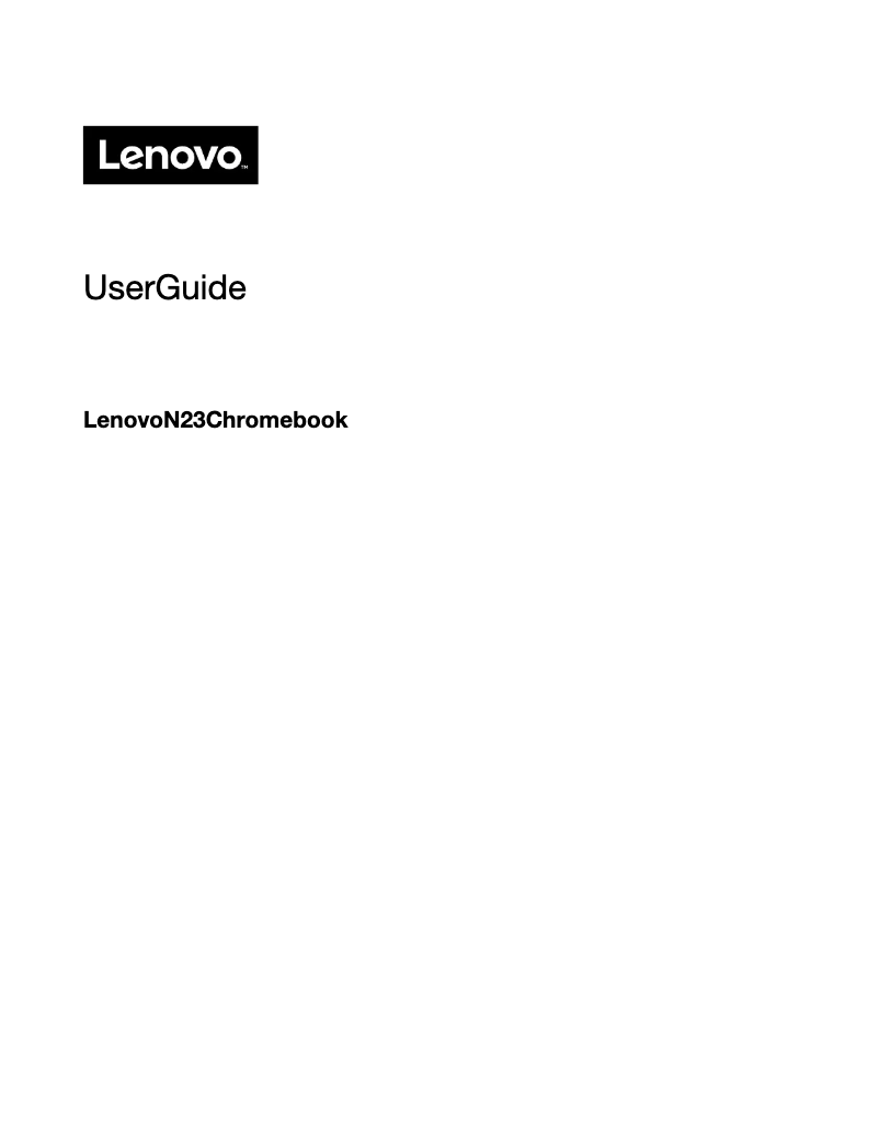 Page 1 de la notice Manuel utilisateur Lenovo N23