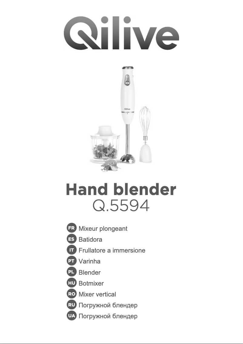 Page 1 de la notice Manuel utilisateur Qilive Q.5594