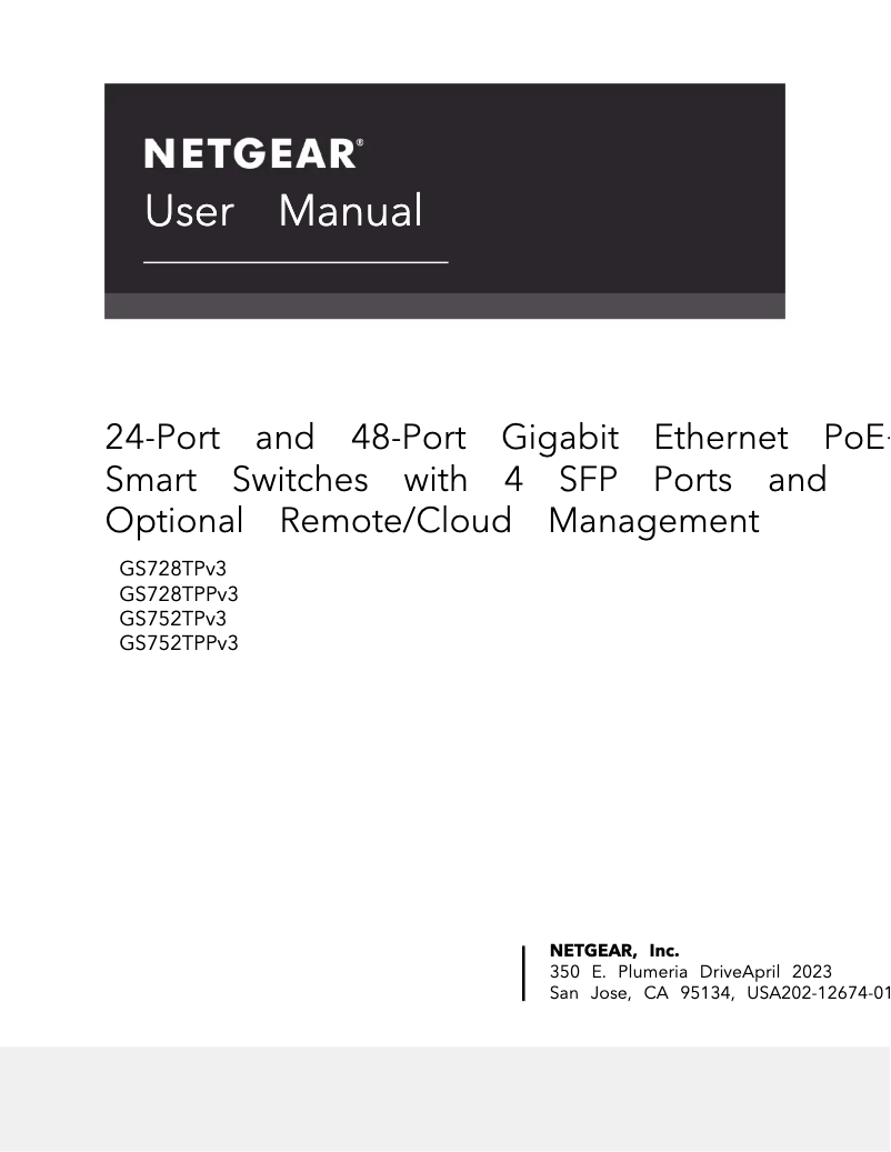 Page n°1 - Manuel utilisateur Netgear GS728TPPv3