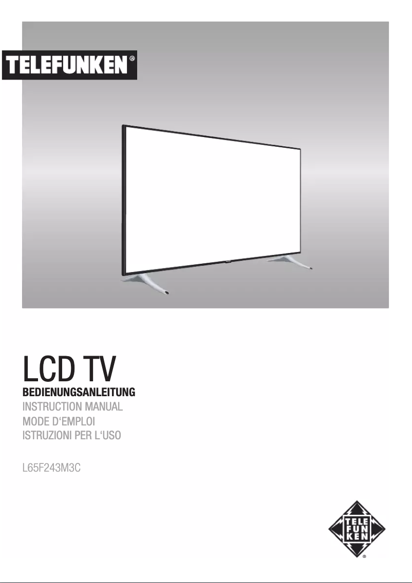 Page n°1 - Manuel utilisateur Telefunken L65F243M3C