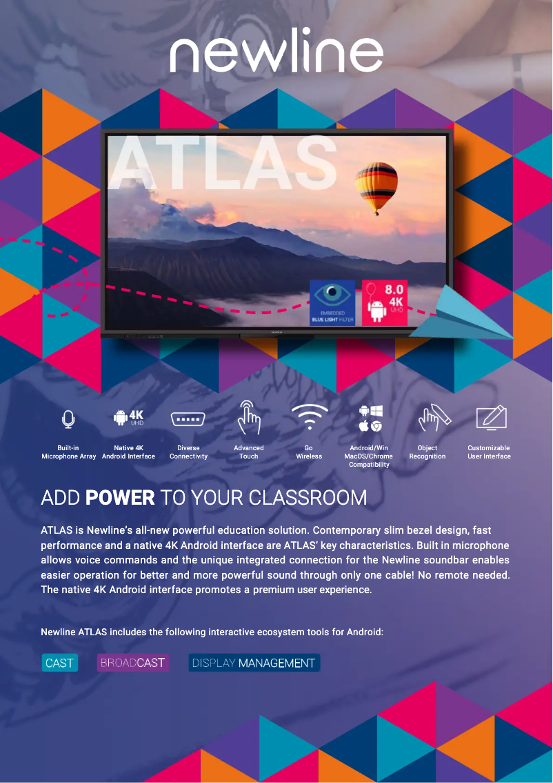 Page n°1 - Fiche technique Newline TT-7520ER