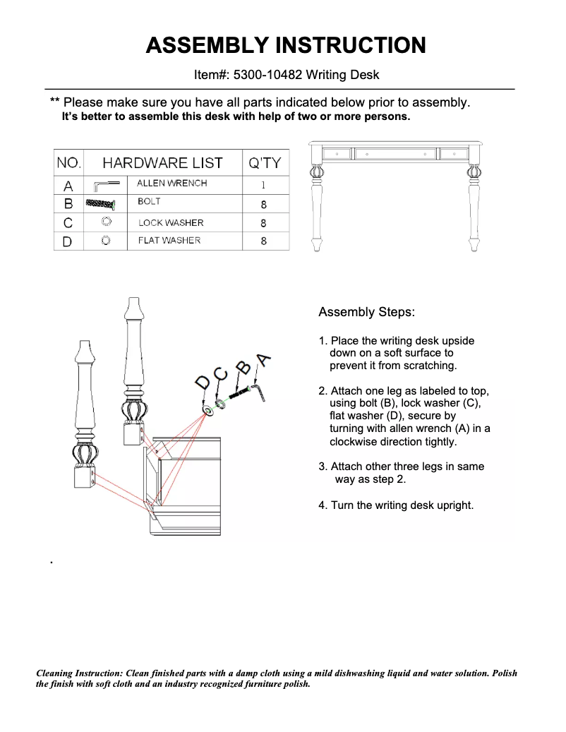 Page 1 de la notice Manuel utilisateur Hooker 5300-10482