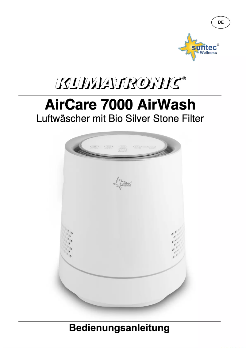 Page 1 de la notice Manuel utilisateur Suntec Aircare 7000 AirWash