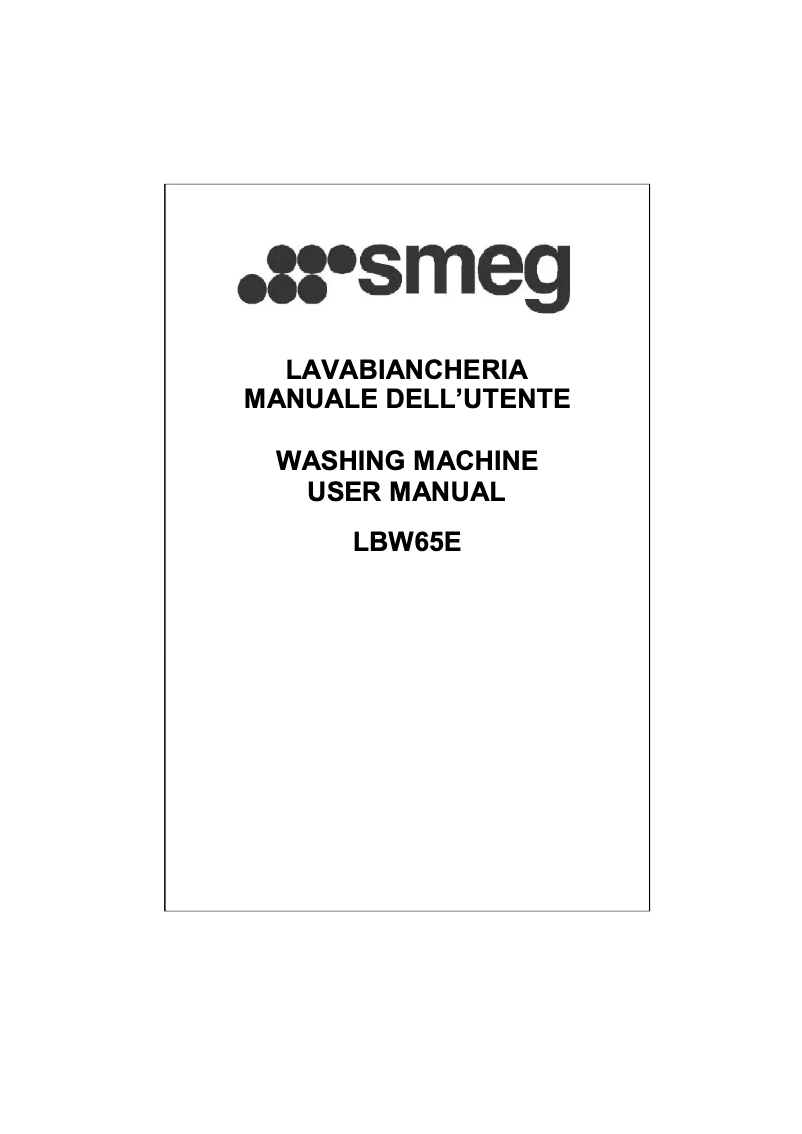 Page 1 de la notice Manuel utilisateur Smeg LBW65E