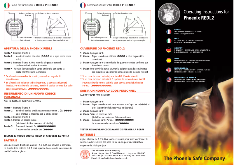 Imagen de la primera página del manual del dispositivo REDL2