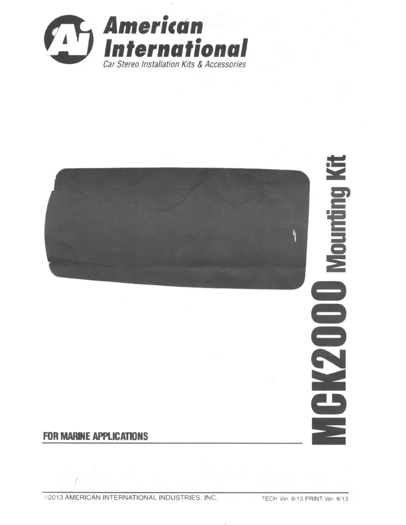 Page n°1 - Manuel utilisateur American International MCK2000