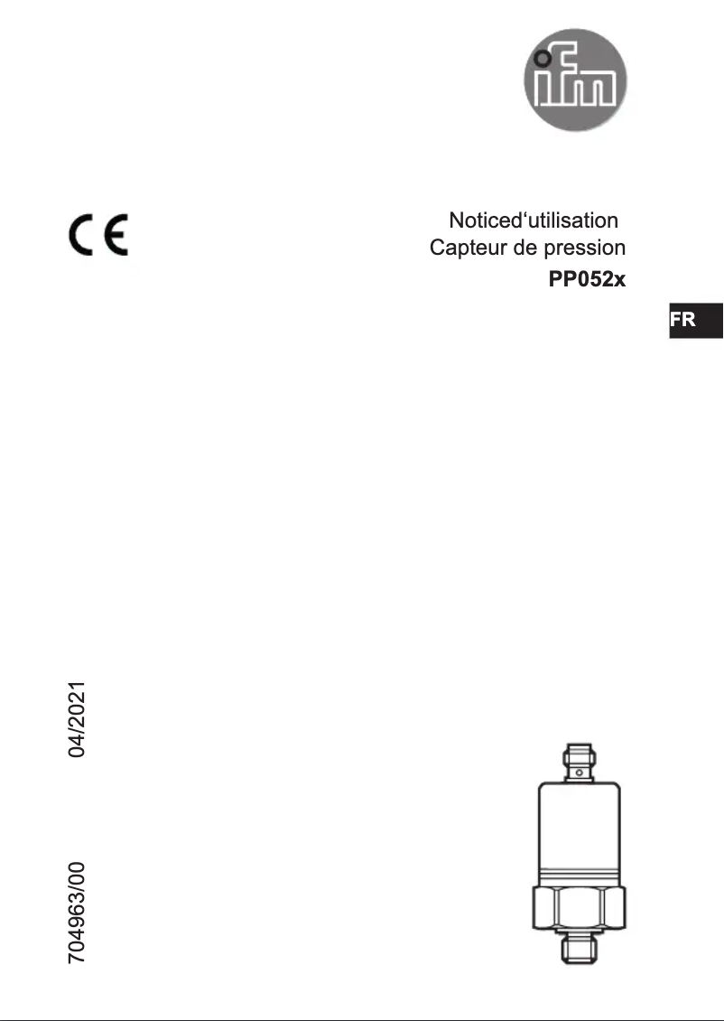 Page n°1 - Manuel utilisateur IFM PP0521