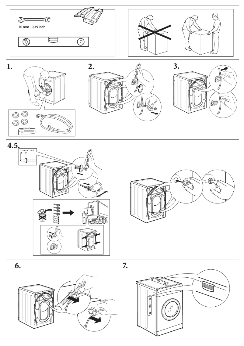 Page 1 de la notice Instructions de sécurité Indesit BWE 101484X WSSS GCC