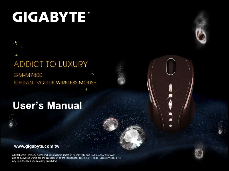 Page 1 of the manual User Manual Gigabyte GM-M7800S