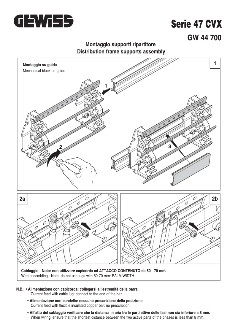 Page 1 de la notice Manuel utilisateur Gewiss GW44700