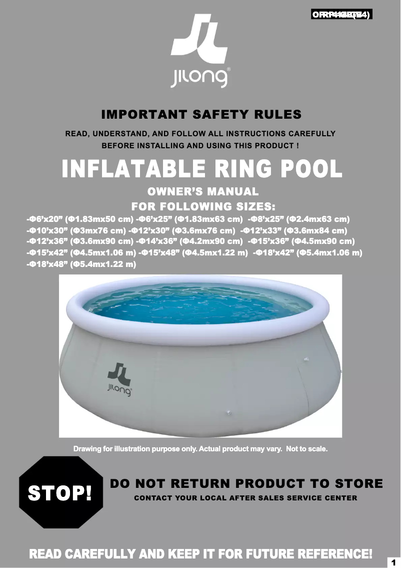 Page 1 de la notice Manuel utilisateur JILONG JL010217NG