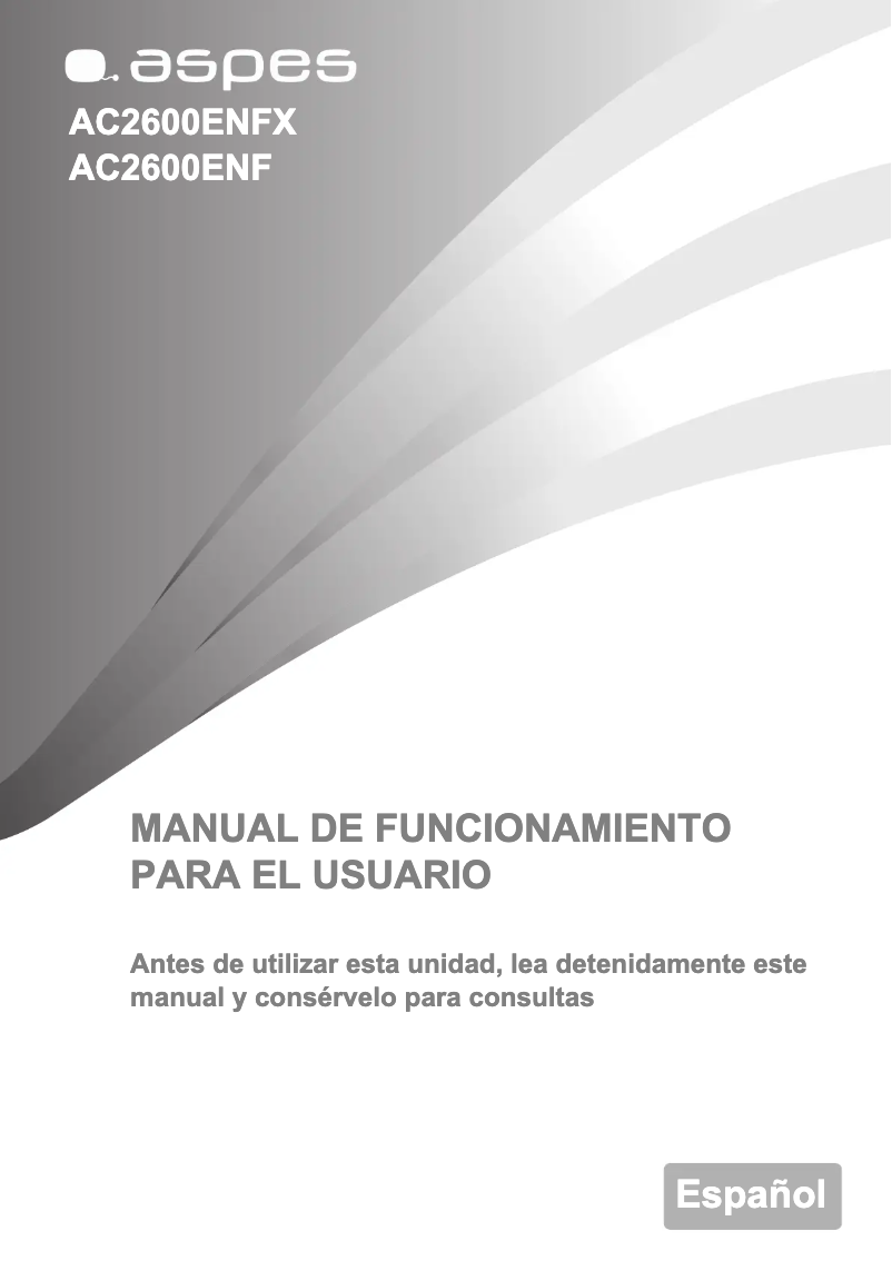 Page n°1 - Manuel utilisateur Aspes AC2600ENF