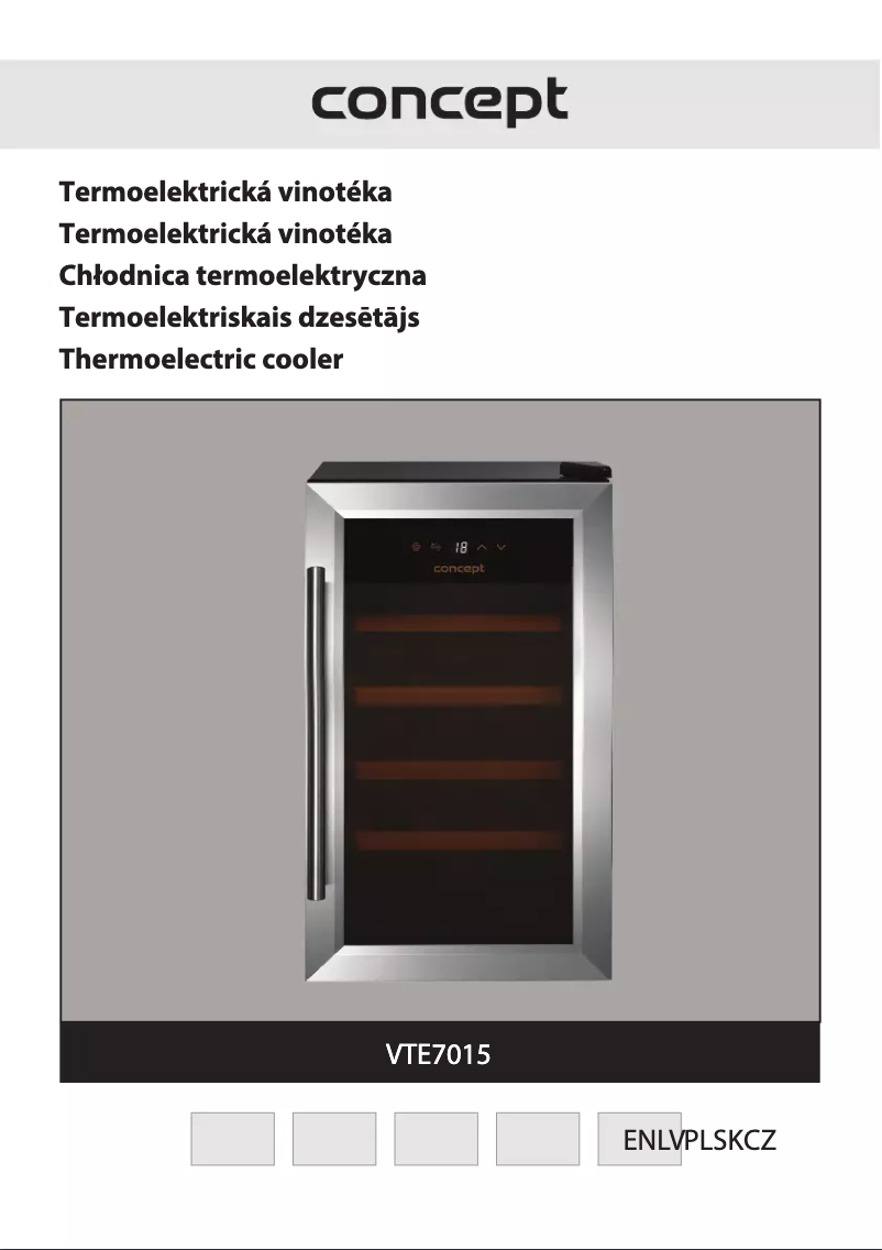 Page 1 de la notice Manuel utilisateur Concept VTE7015