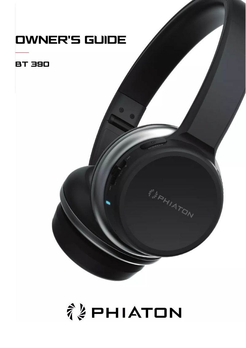 Image de la première page du manuel de l'appareil BT 390