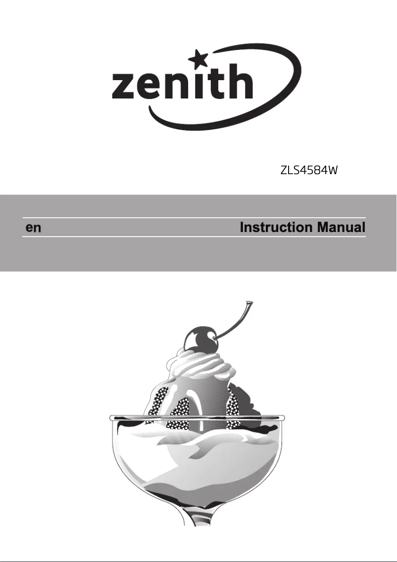 Page 1 de la notice Manuel utilisateur Zenith ZLS4584W