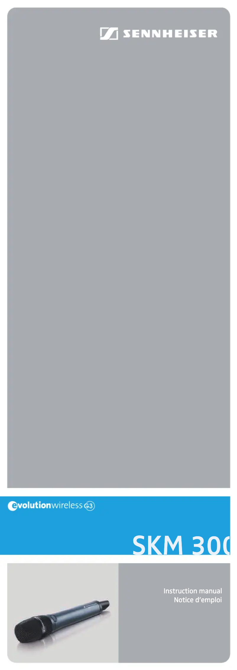 Page 1 de la notice Manuel utilisateur Sennheiser SKM 300-845 G3