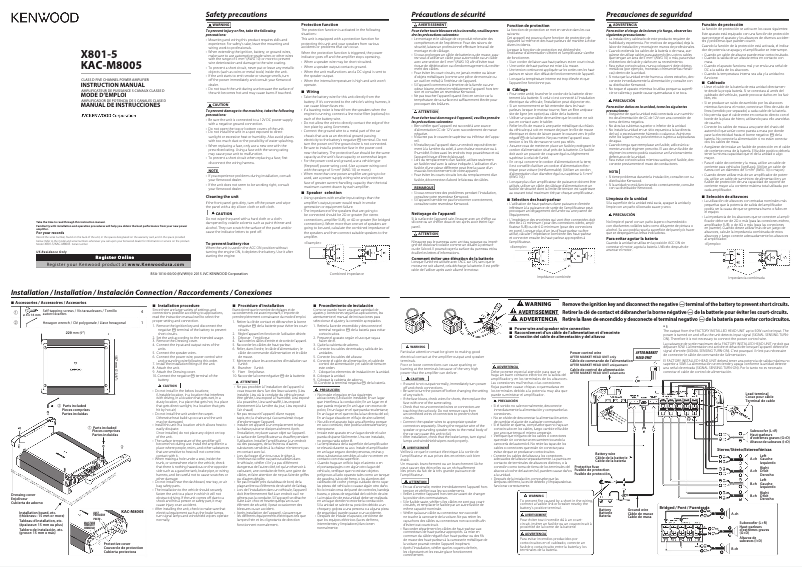 Imagen de la primera página del manual del dispositivo X801-5