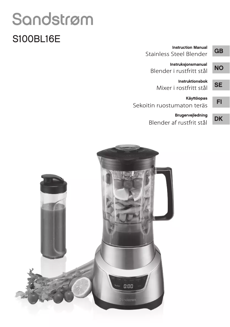 Image de la première page du manuel de l'appareil S100BL16E