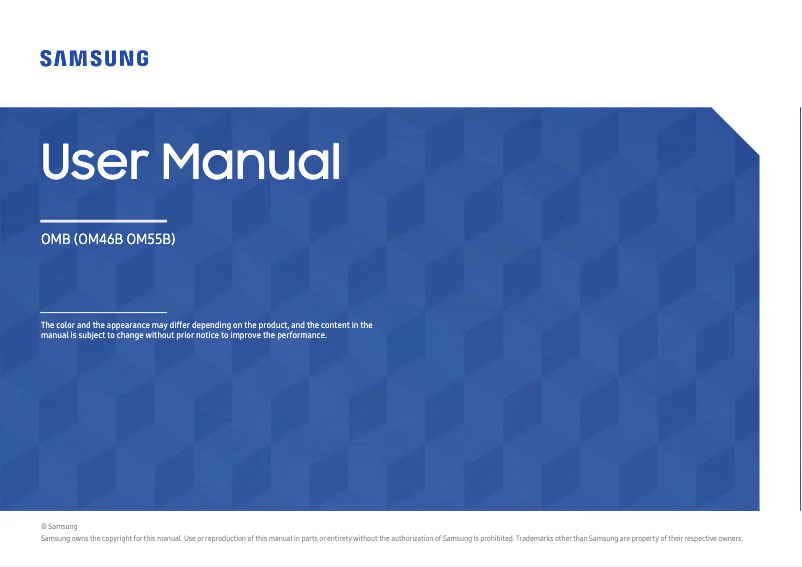 Página 1 del manual Manual de usuario Samsung OM46B