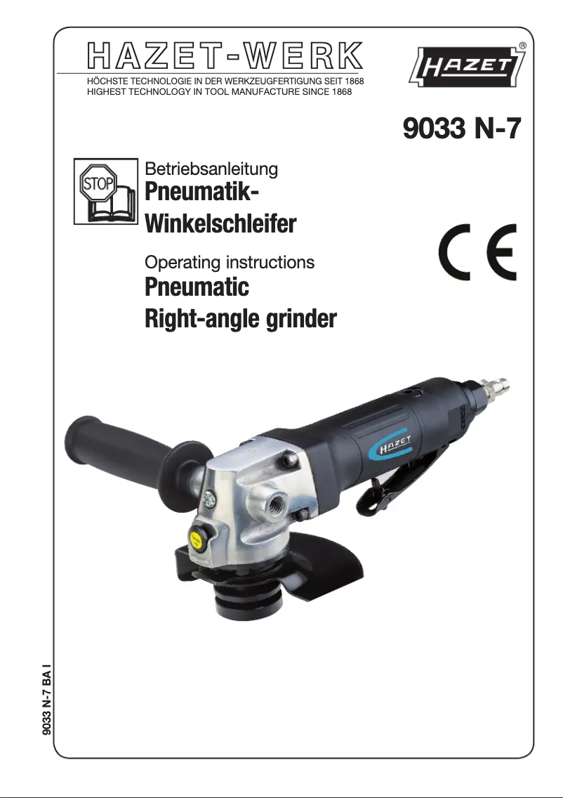 Page 1 de la notice Manuel utilisateur Hazet 9033N-7
