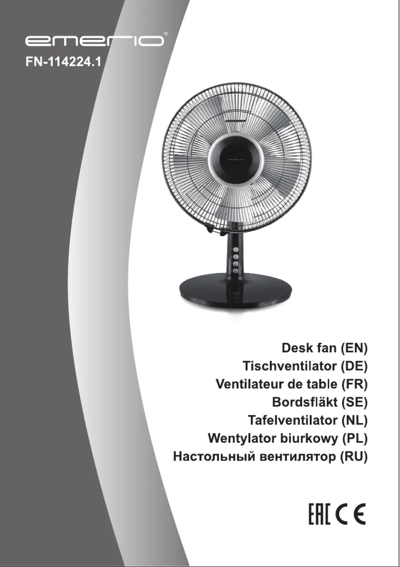 Page n°1 - Manuel utilisateur Emerio FN-114224.1