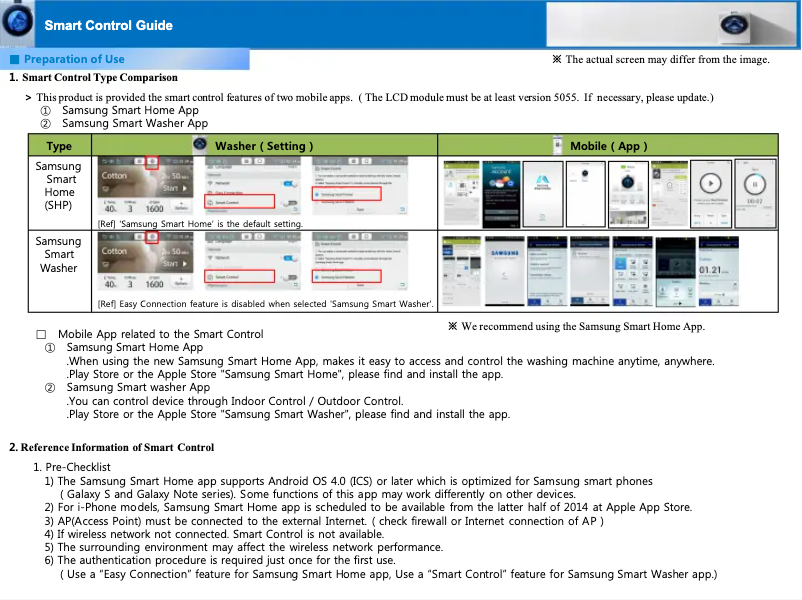 Page 1 de la notice Guide d'installation Samsung WW10H9410EX