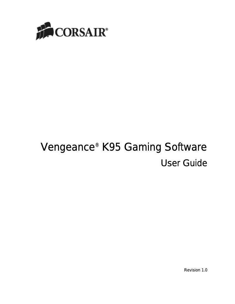 Page 1 de la notice Manuel utilisateur Corsair Vengeance K95
