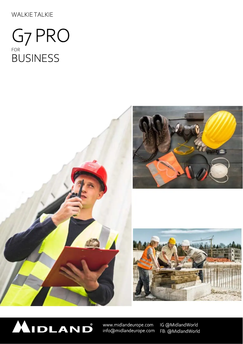 Page 1 de la notice Fiche technique Midland G7 Pro