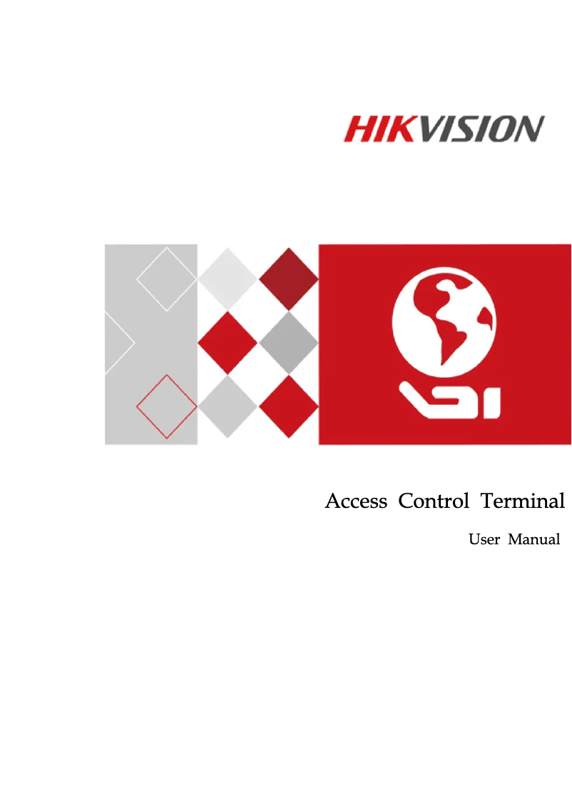 Page 1 de la notice Manuel utilisateur Hikvision Access Control Terminal