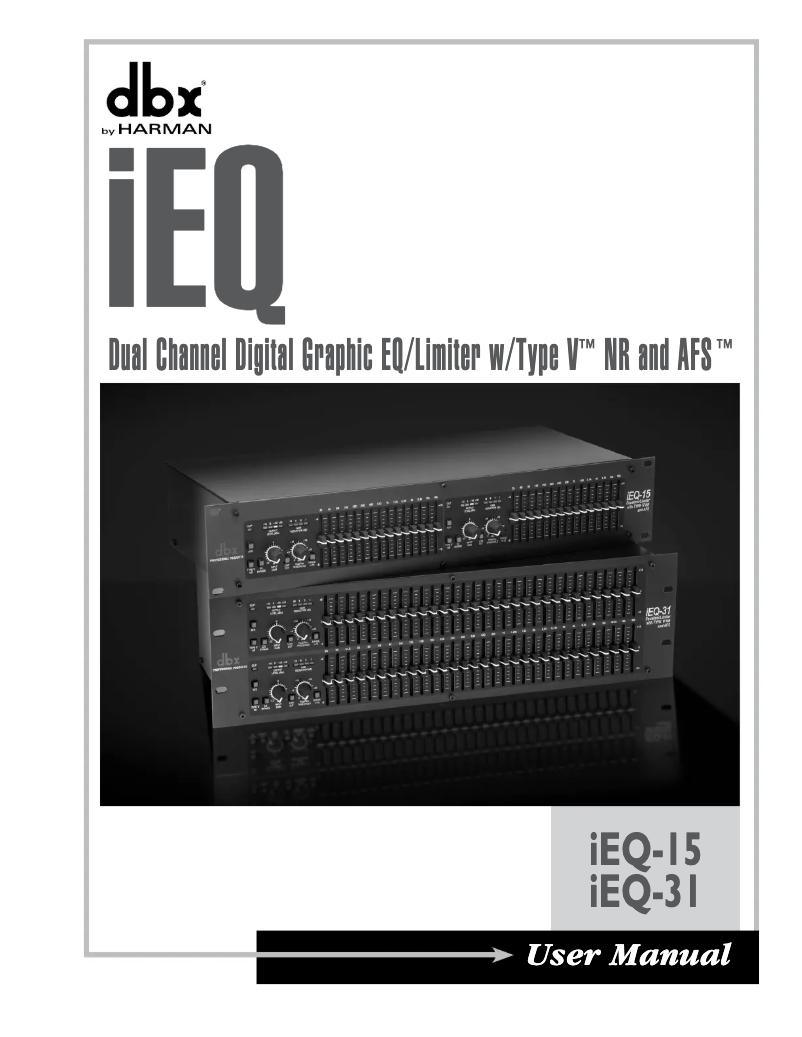 Page n°1 - Manuel utilisateur DBX iEQ-31