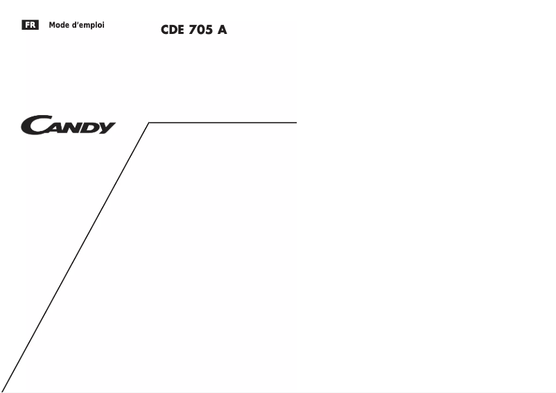 Page 1 de la notice Manuel utilisateur Candy LS CDE705AFR
