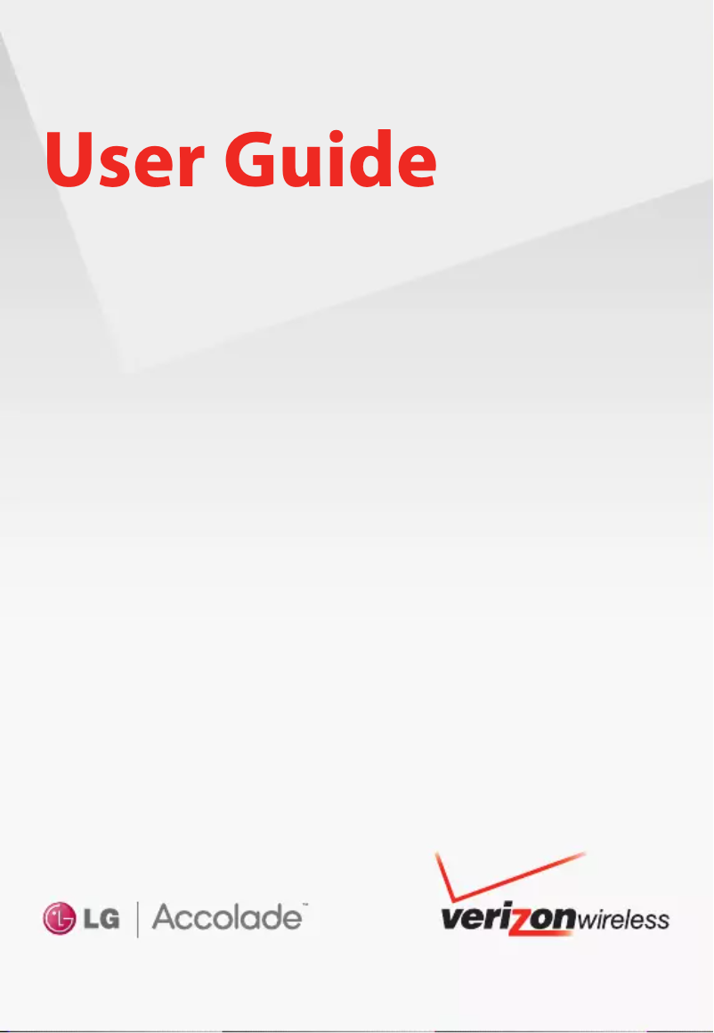 Page n°1 - Manuel utilisateur LG Accolade VX5600