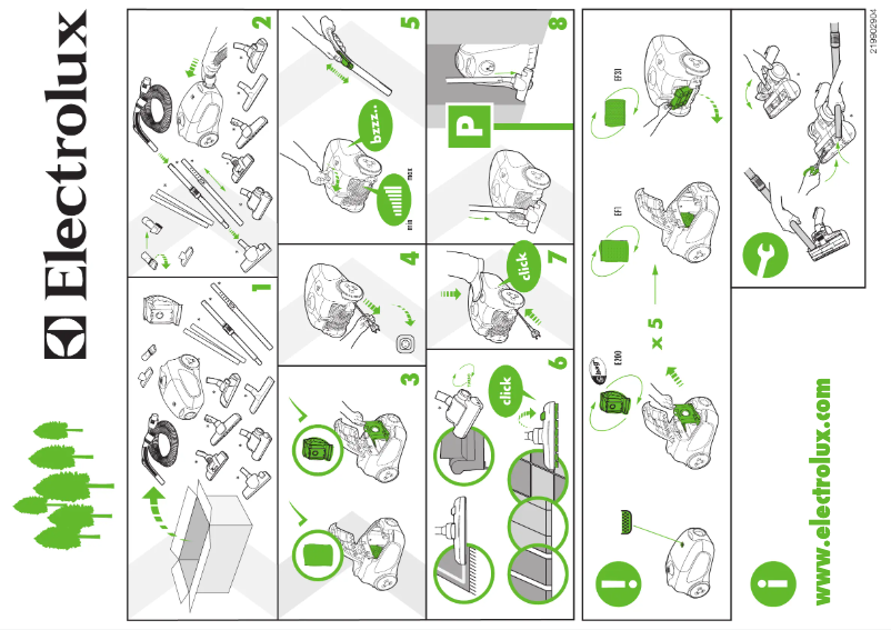 Page 1 de la notice Manuel utilisateur Electrolux ZP4020EL+