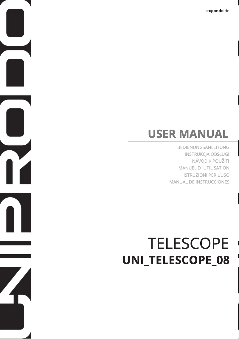 Image de la première page du manuel de l'appareil UNI_TELESCOPE_08