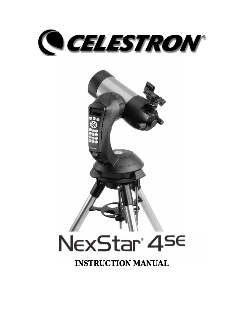 Página 1 del manual Manual de usuario Celestron NexStar 4SE Computerized