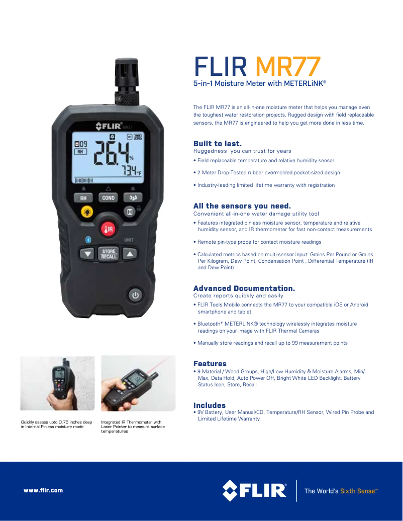 Page n°1 - Fiche technique FLIR MR77