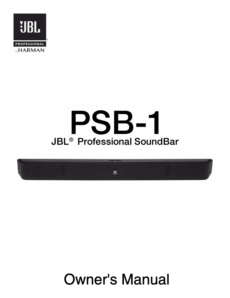 Page 1 de la notice Manuel utilisateur JBL PSB-1