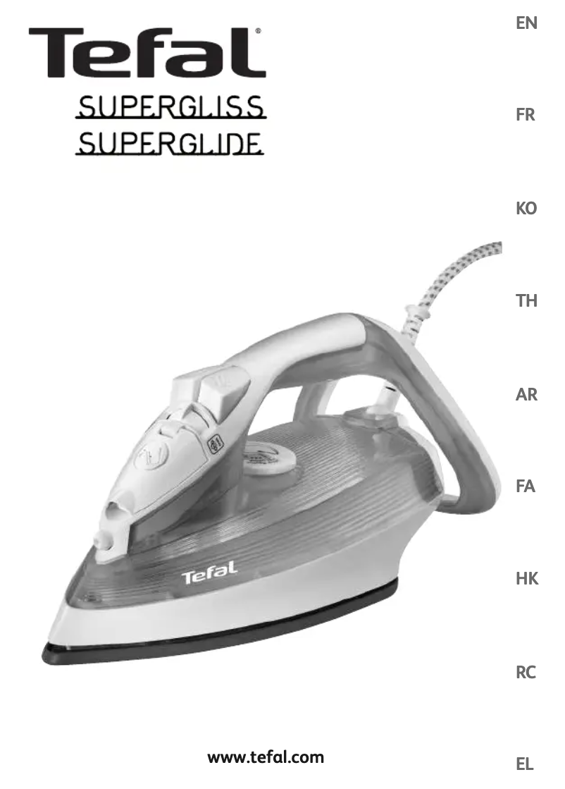 Page 1 de la notice Manuel utilisateur Tefal Supergliss FV3510