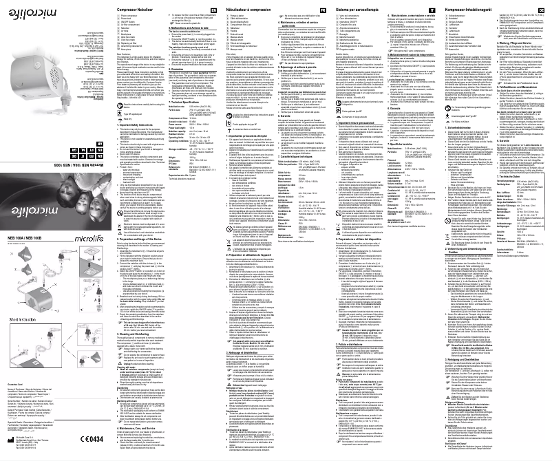 Image de la première page du manuel de l'appareil NEB 100A/B