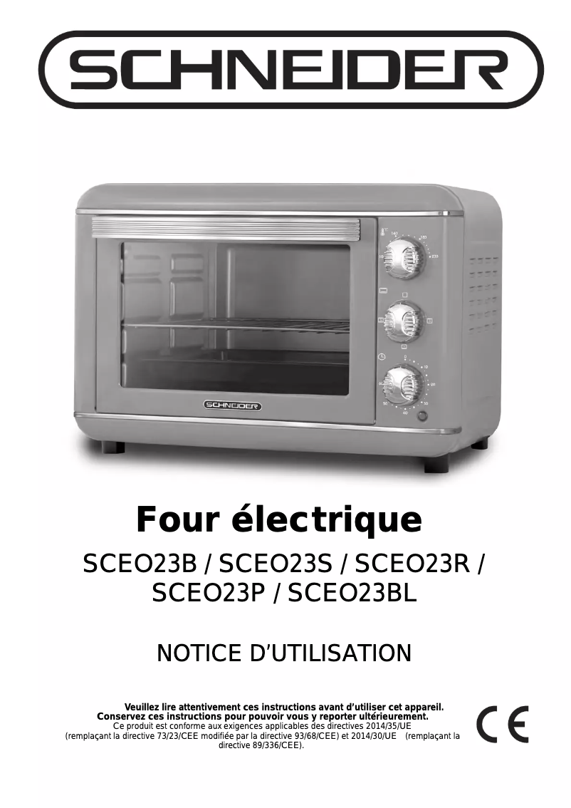 Page 1 de la notice Manuel utilisateur Schneider SCEO23R