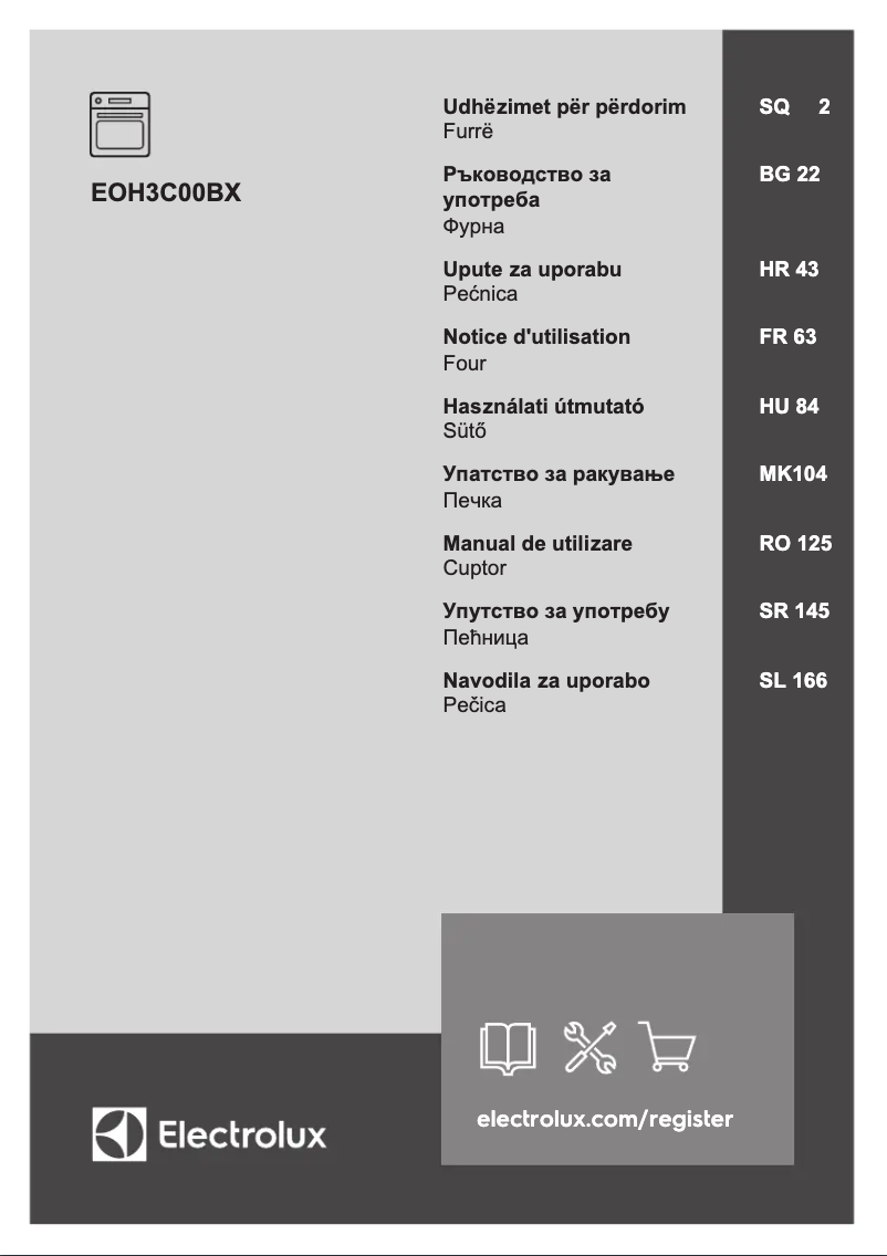 Page 1 de la notice Manuel utilisateur Electrolux EOH3C00BX