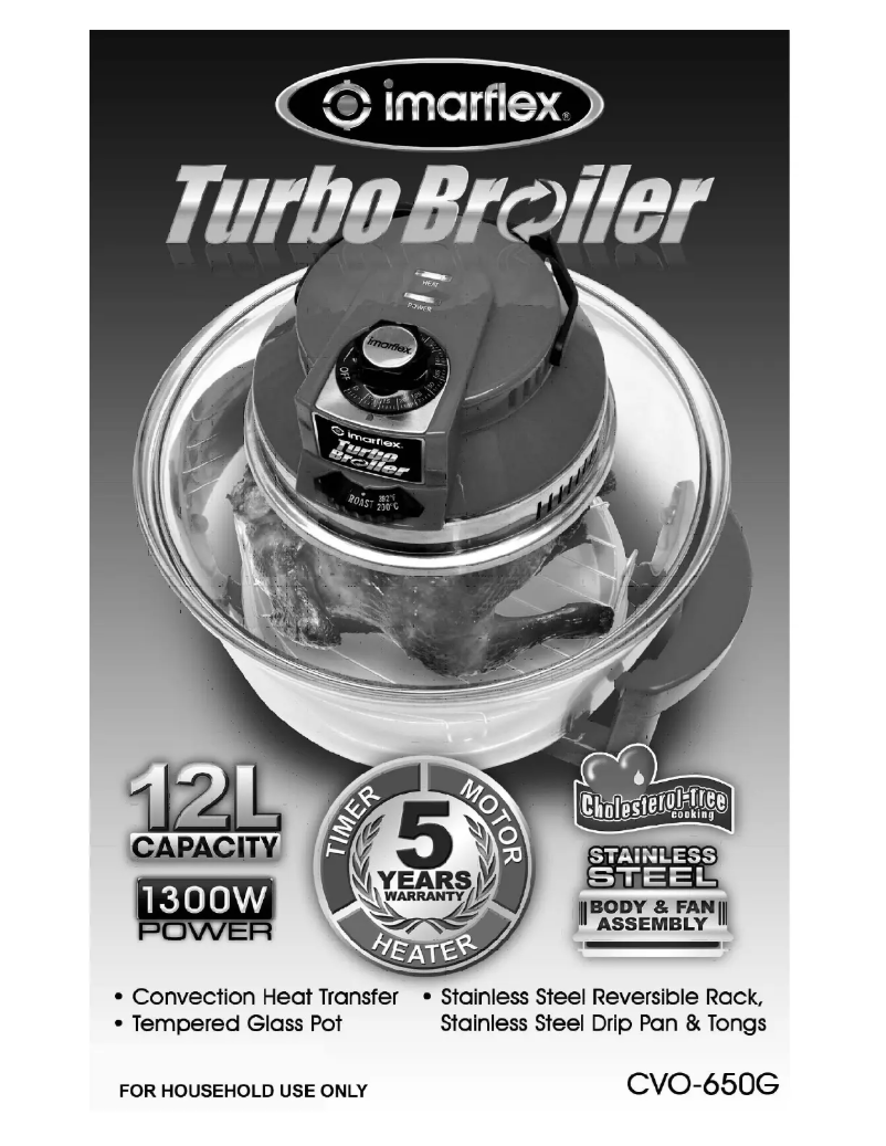 Imagen de la primera página del manual del dispositivo Turbo Broiler CVO-650G