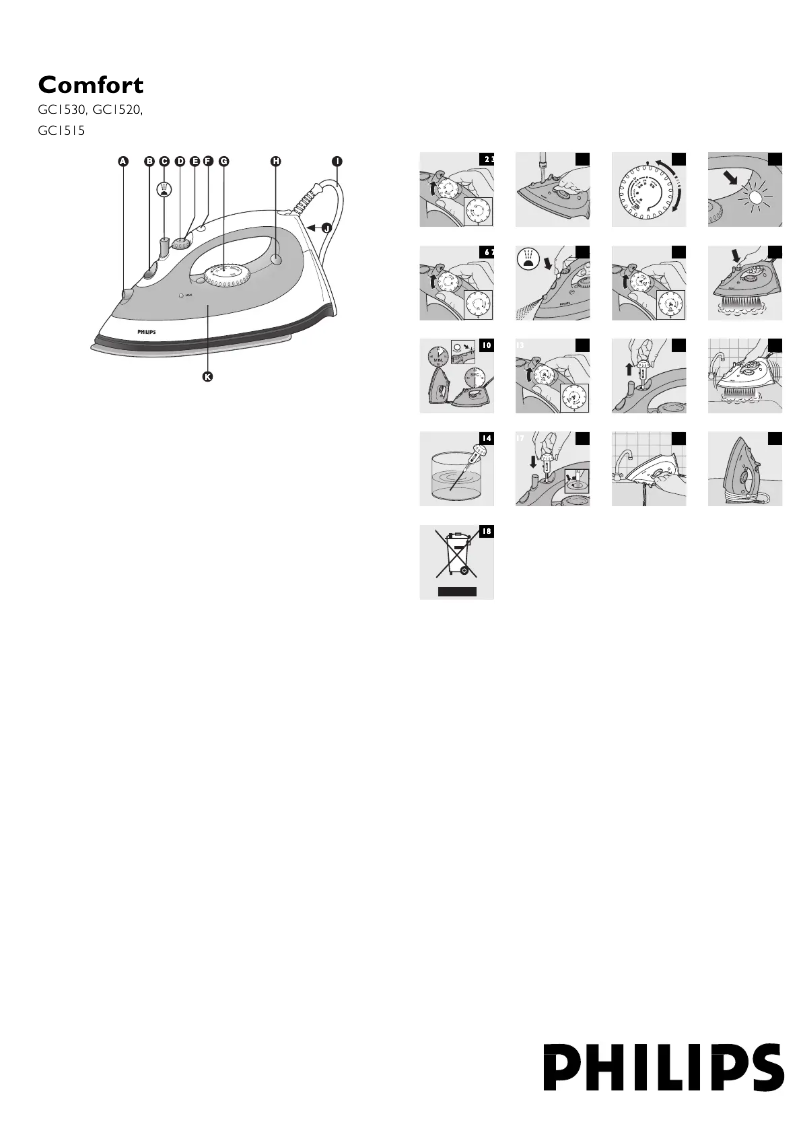 Page 1 of the manual User Manual Philips Comfort GC1530