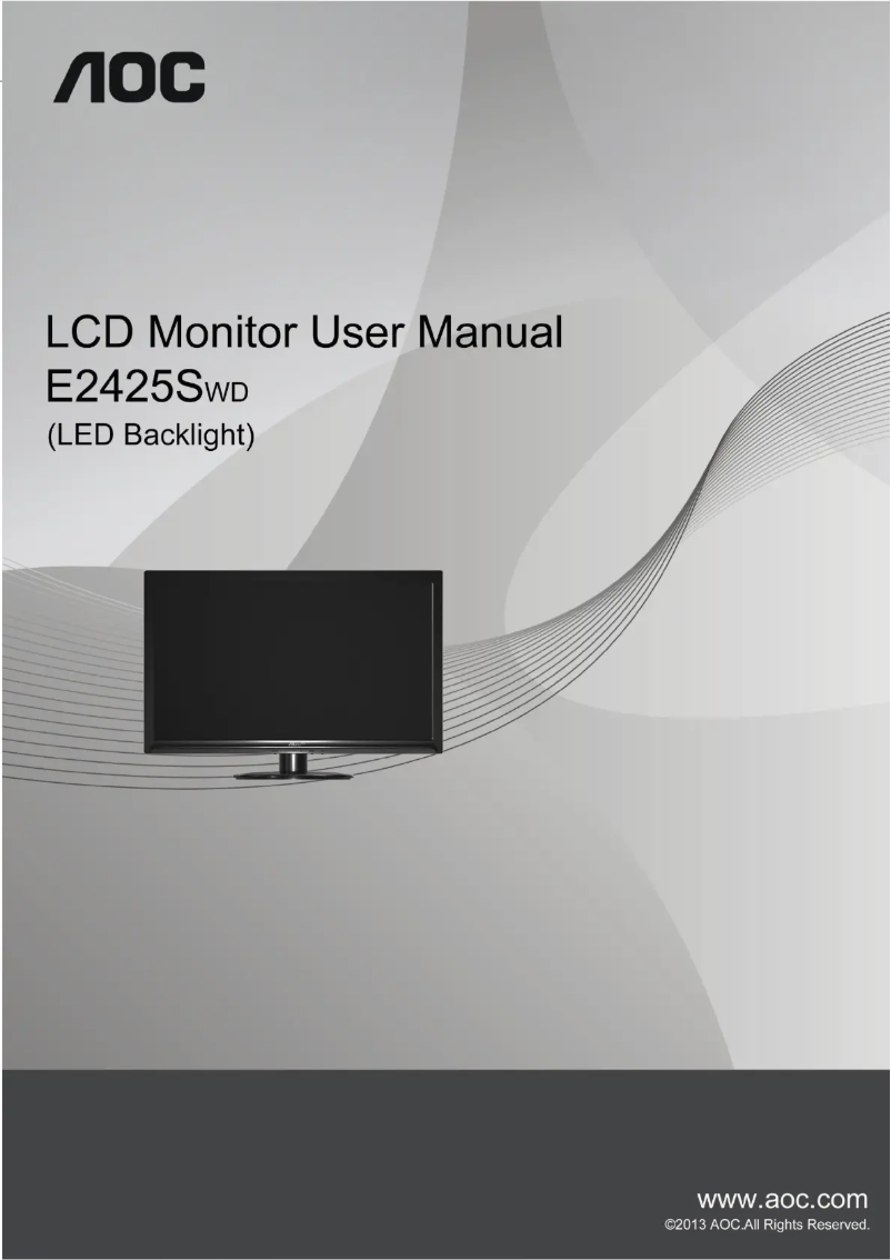 Página 1 del manual Manual de usuario AOC e2425Swd