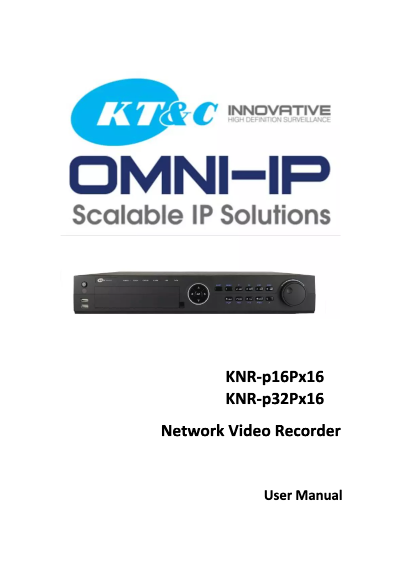 Page n°1 - Manuel utilisateur KT&C KNR-p16Px16