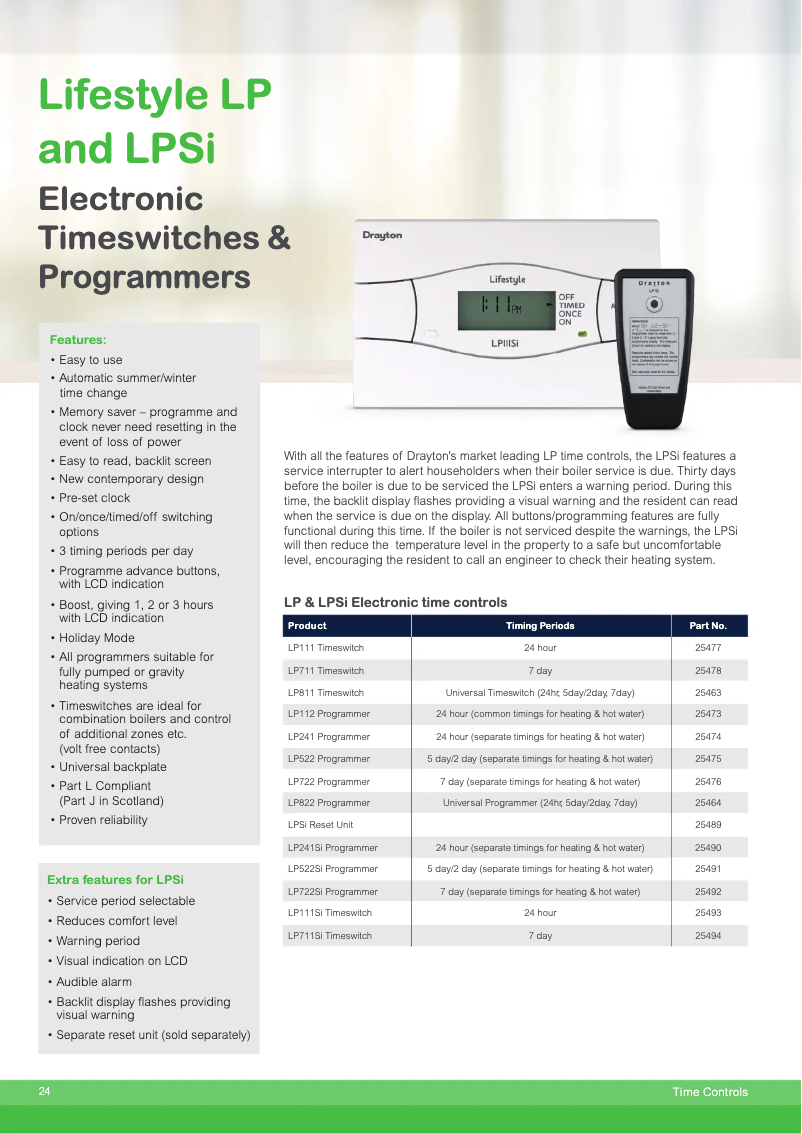 Page 1 de la notice Fiche technique Drayton Lifestyle LP111