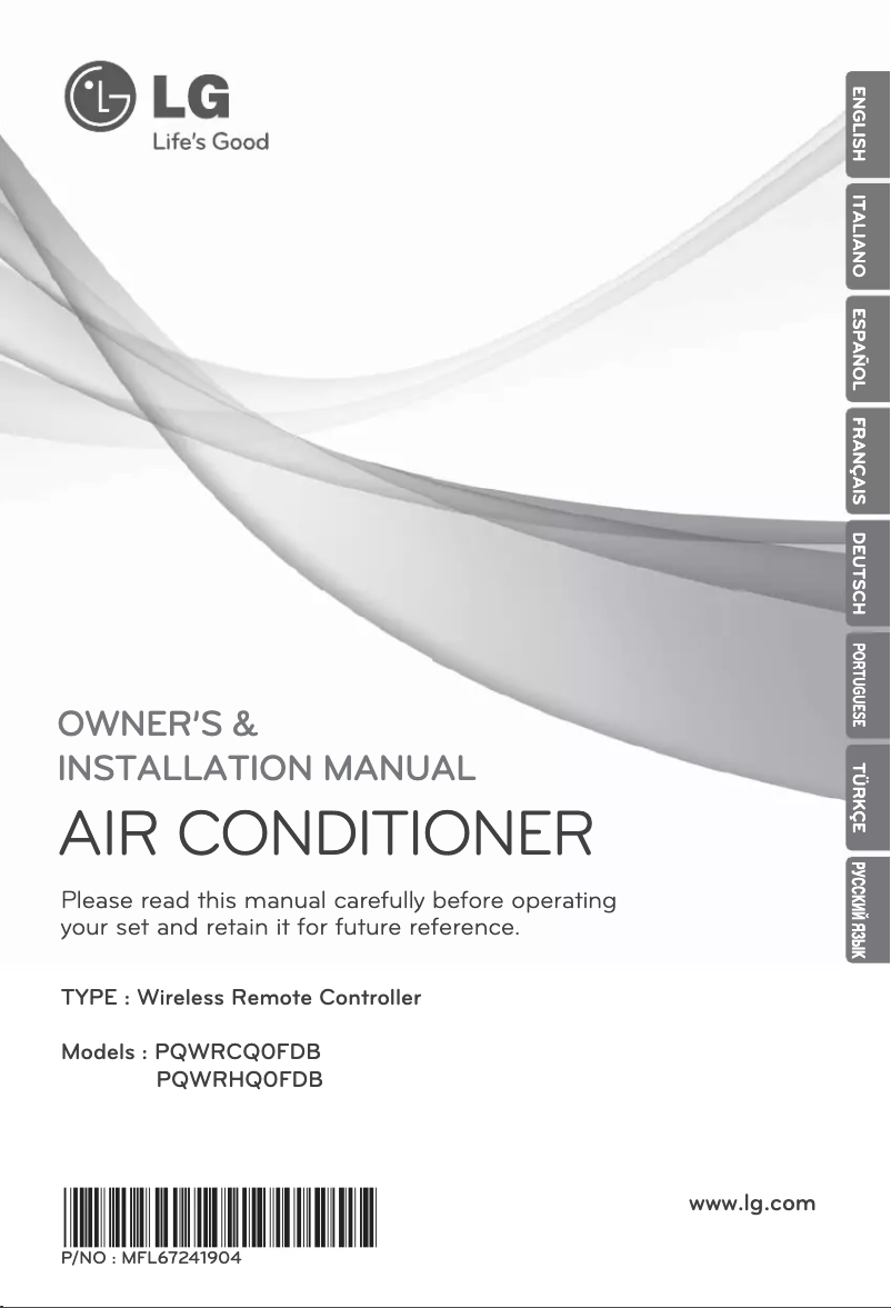 Image de la première page du manuel de l'appareil PQWRCQ0FDB