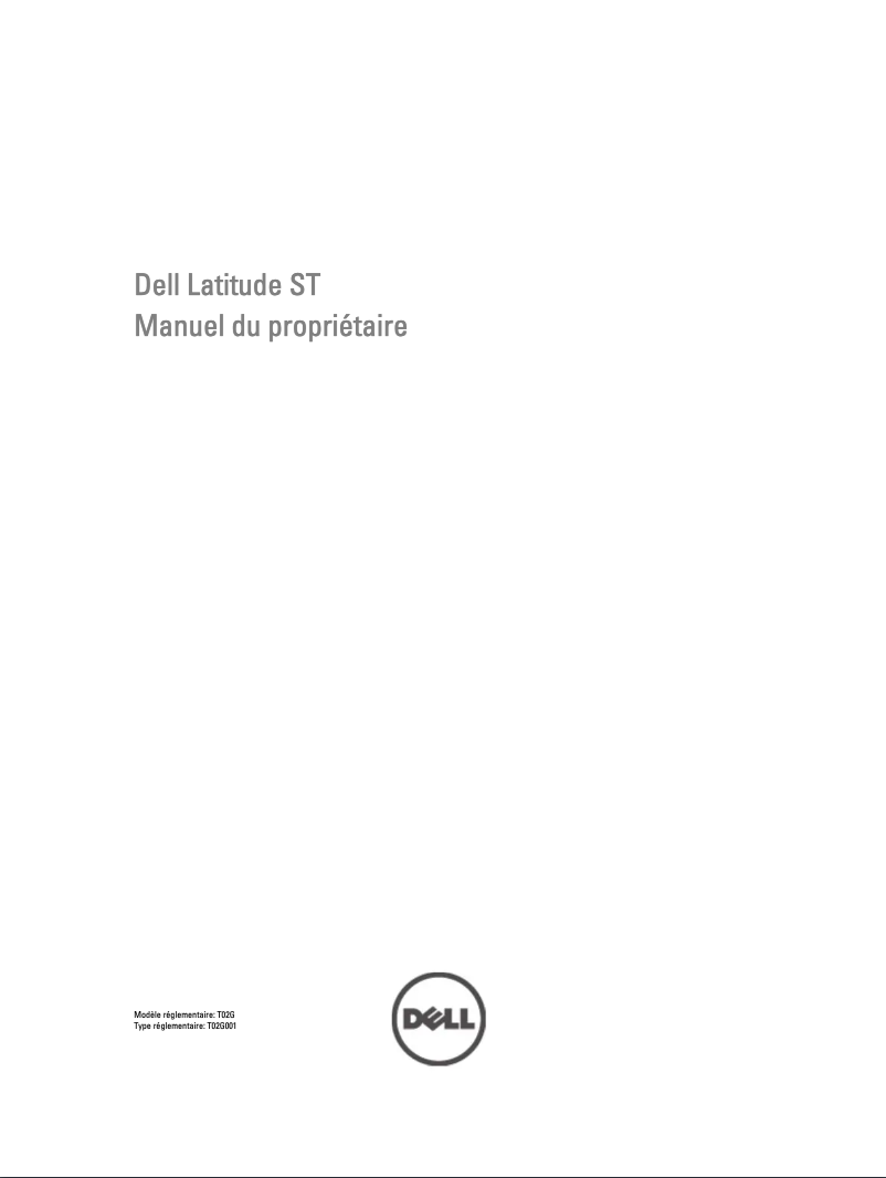 Page 1 de la notice Manuel utilisateur Dell Latitude ST