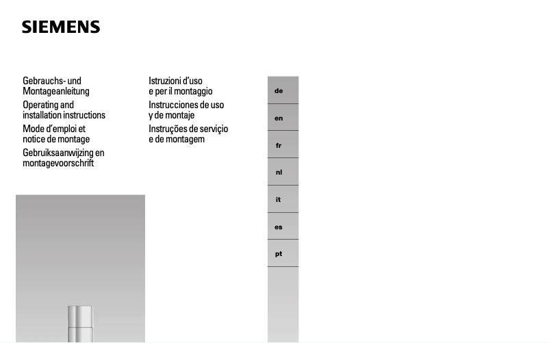 Page n°1 - Mode d'emploi Siemens LC955KA40